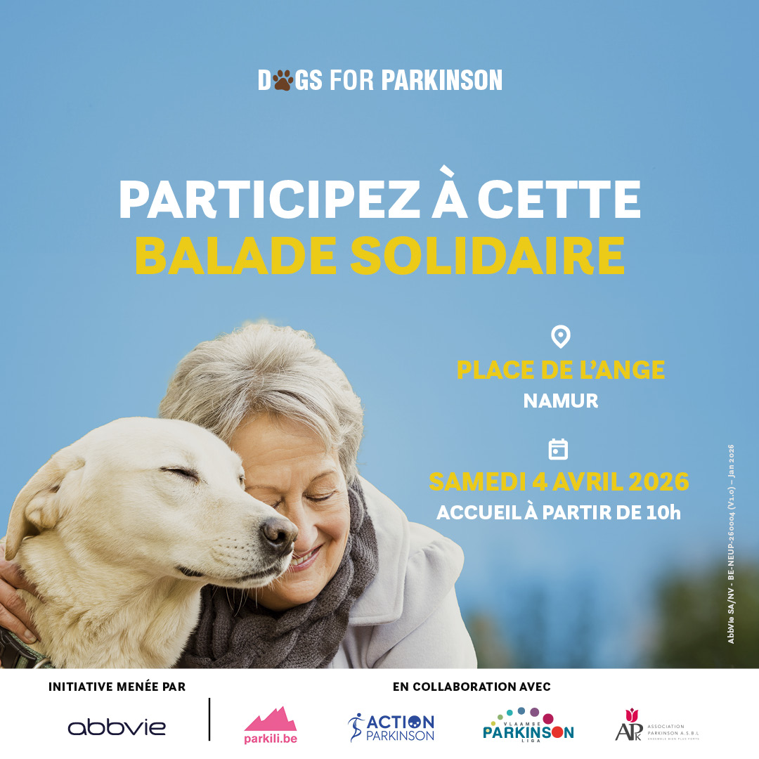 🚶🏼➡️🐶Dogs For Parkinson : Balade solidaire dans le ville de Namur : Rejoignez-nous !